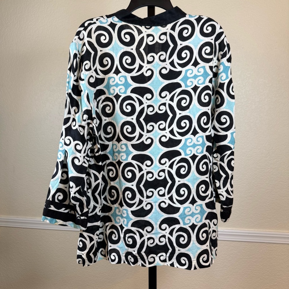 Coastal Vacation Linen Plus Size 18 Boho Modest Sophisticated Relaxed Beach - Picture 3 of 9